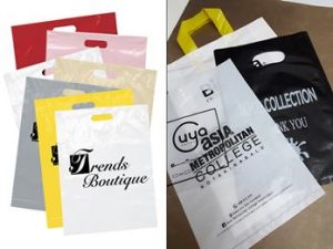 PE plastic bag custom printed logo jenama sendiri – Label Mini Online Shop